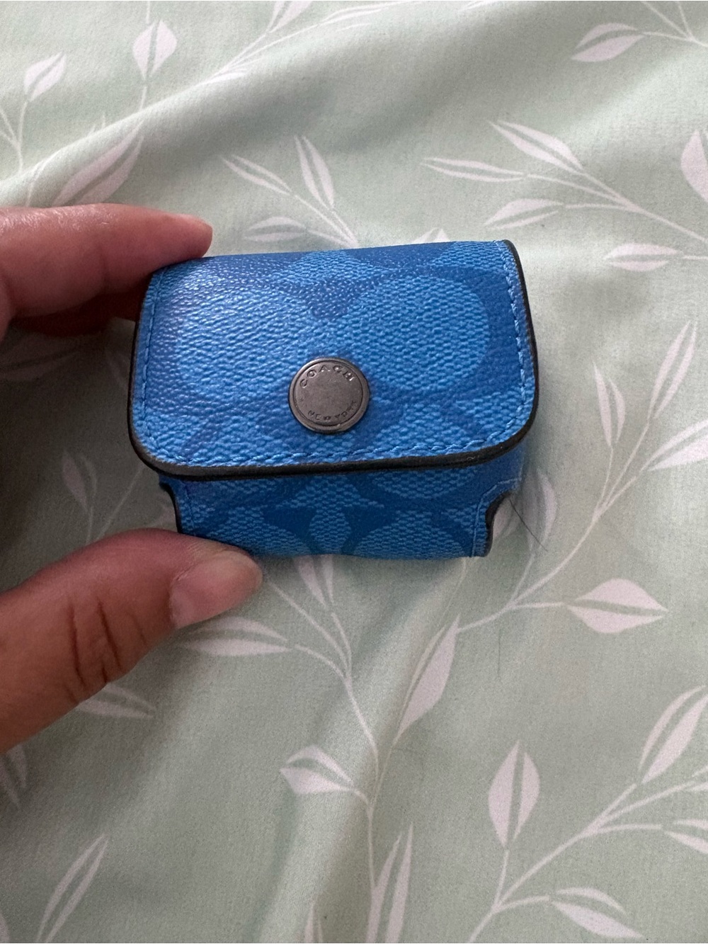 Coach Blue Signature Coin Pouch